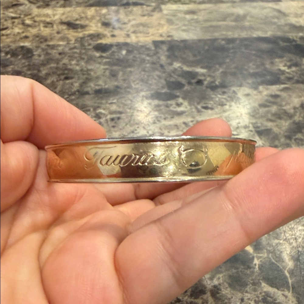 Avon Gold-Tone Engraved zodiac Taurus Bracelet